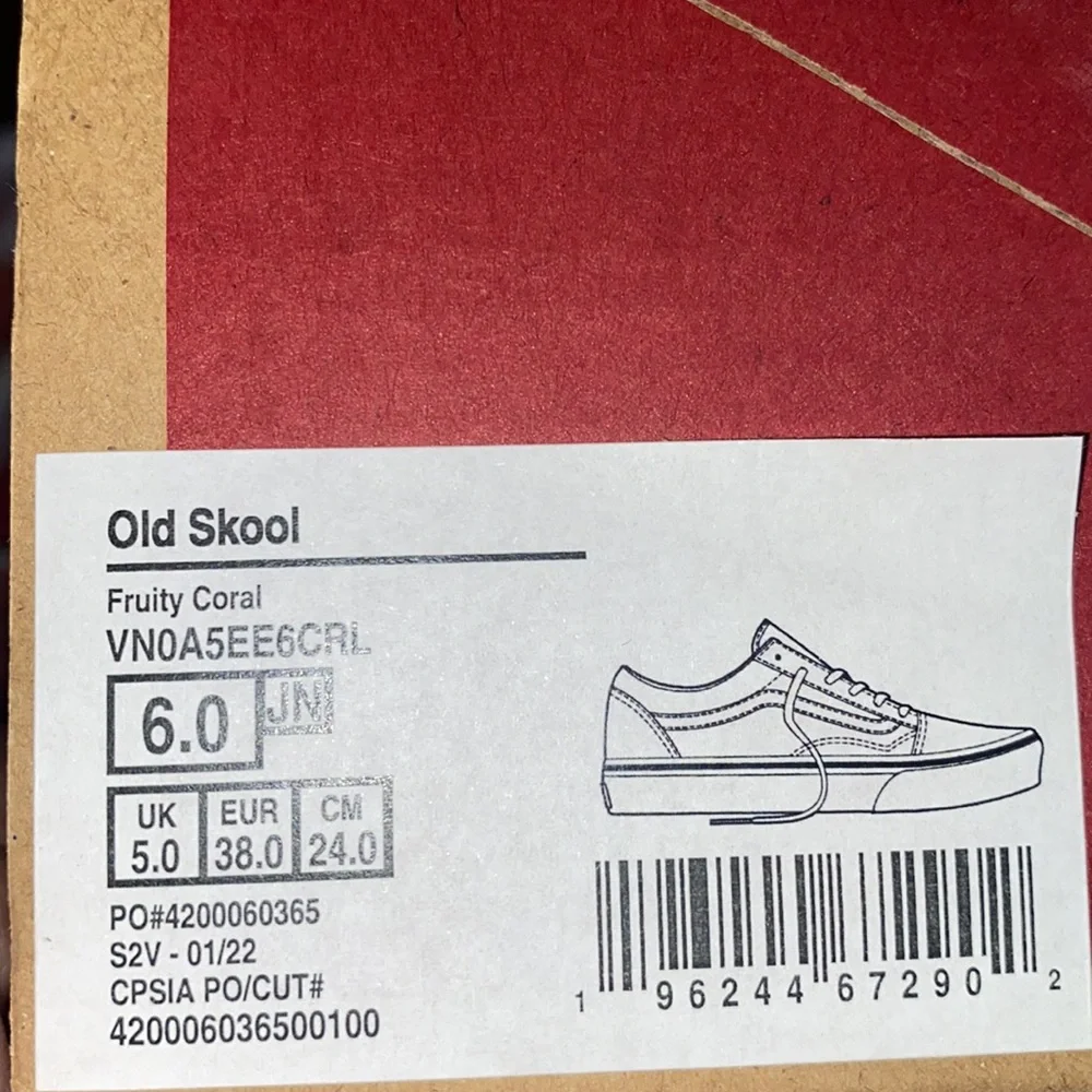 Old skool fruity coral Vans - Picture 5 of 6